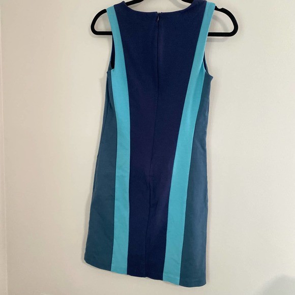 Boden Ponte Knit Color Block Striped Sheath Dress Blue Size 4 - Picture 10 of 12